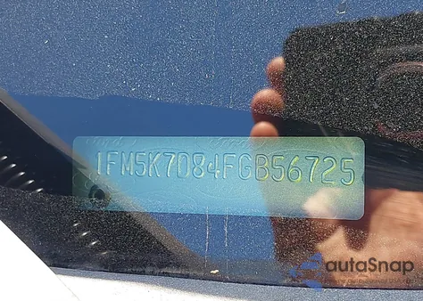 2015 Ford Explorer Xlt из США, поврежденный, VIN 1FM5K7D84FGB56725